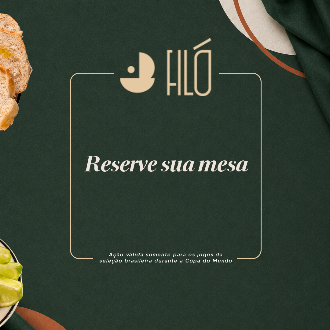 Porções da Copa 2026 no Restaurante Filó
